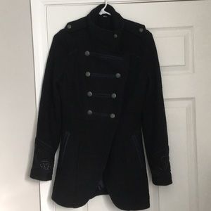 Black Military Pea Coat